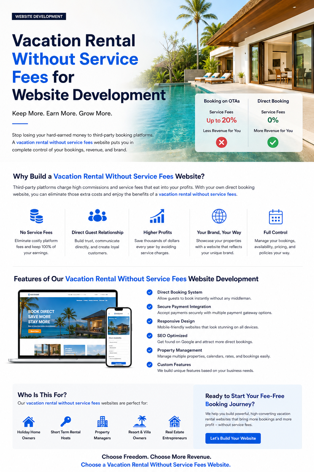 Vacation Rental Without Service Fees | Save More